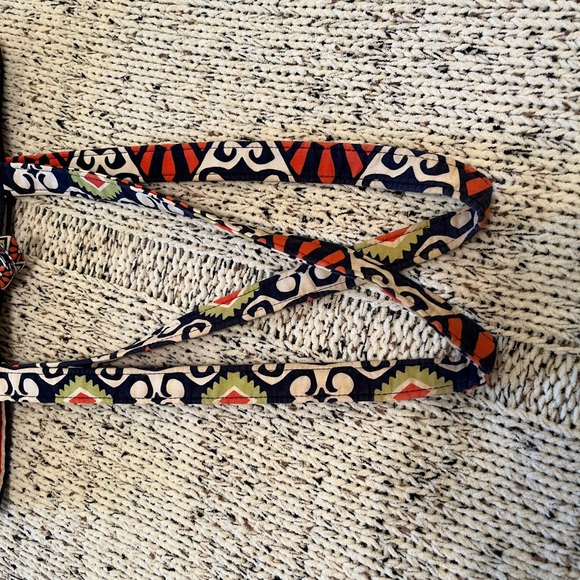 Vera Bradley Tote Bag in Blue Red Geometric Print EUC - Picture 8 of 8